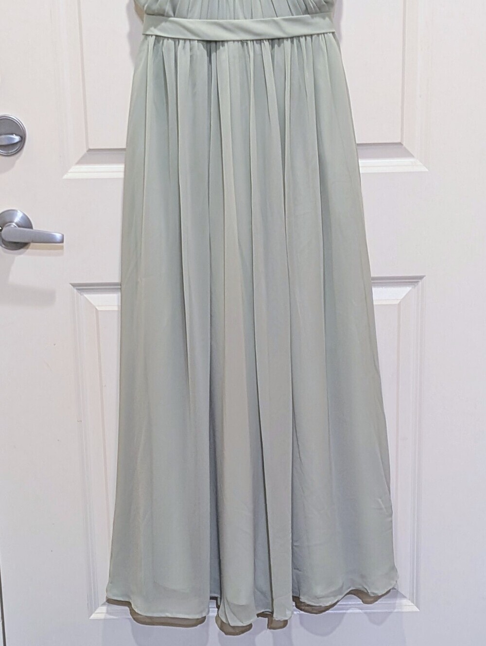 EUC Azazie 2 Agave Pale Green Hillian Bridesmaid Formal Dress - Picture 3 of 9